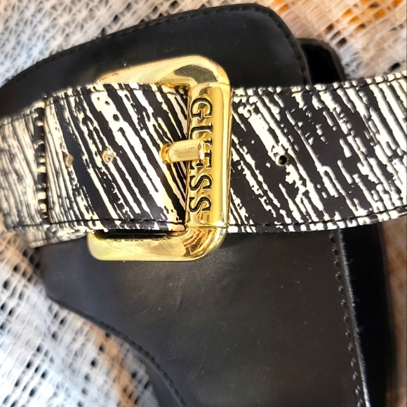 OPEN TOE STILLETO STYLE STRAP HEELS BY GUESS EXCELLENT CONDITION - Picture 8 of 11